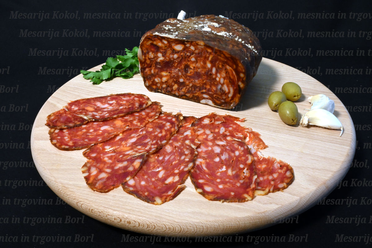  Mesarija Kokol - Polnjen svinjski kmečki želodec / kulen 